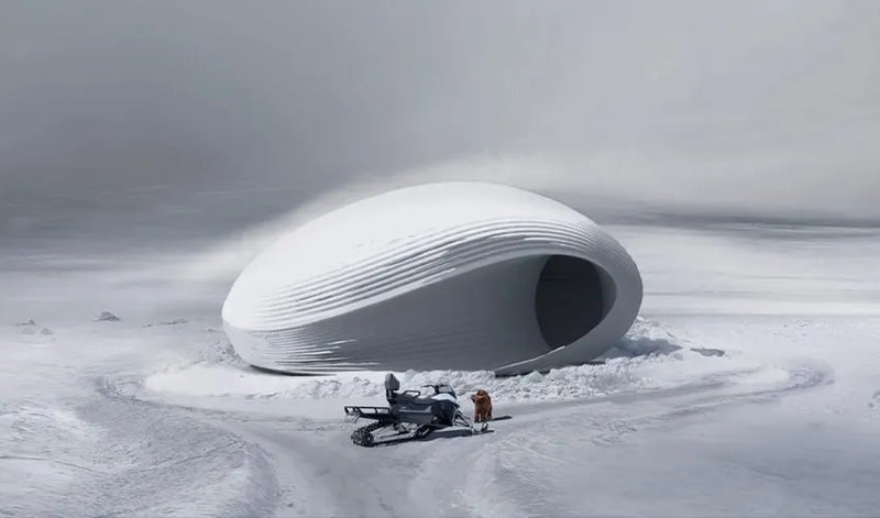 A 3D Printed Pavilion Made from Recycled Plastic Is Suitable for All Weather Conditions