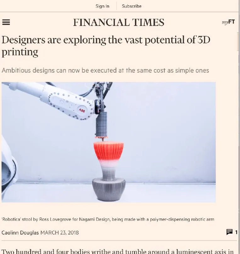 Designers are exploring the vast potential of 3D printing