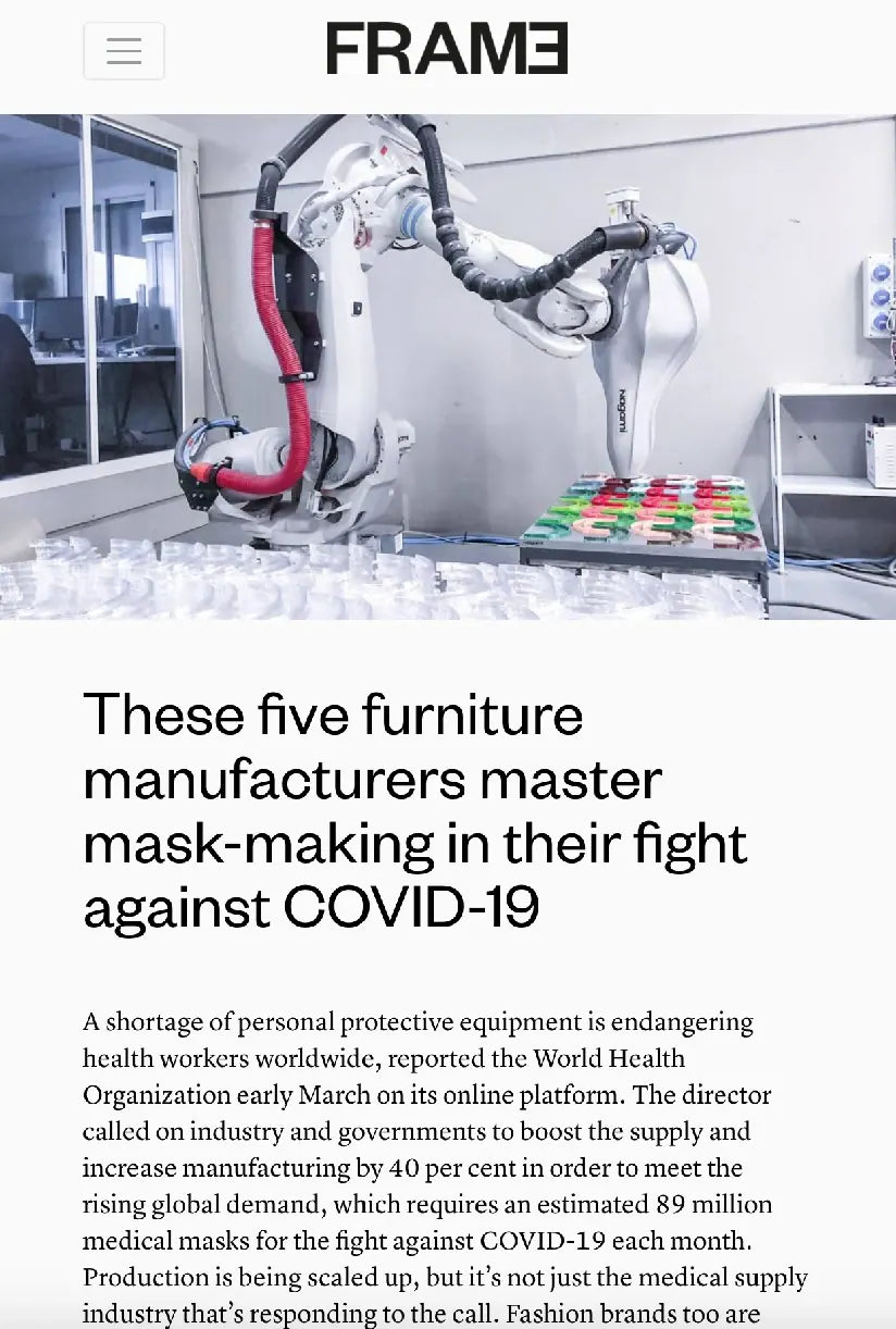 These five furniture manufacturers master mask-making in their fight against COVID-19