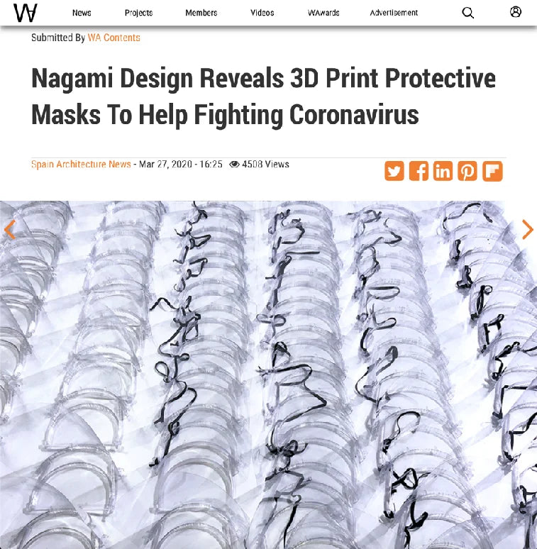 Nagami Design reveals 3D print protective masks to help fighting coronavirus